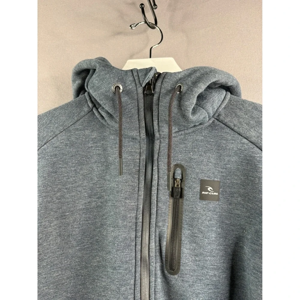 Rip Curl Anti-Series Hooded Jacket Mens Small Gray Colorblock Full Zip